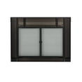 thumbnail image 1 of GHP Group AN-1011 Alpine Cabinet Style Fireplace Screen And Glass Doors, Medium, Black Powder Coated Finish, 1 of 13