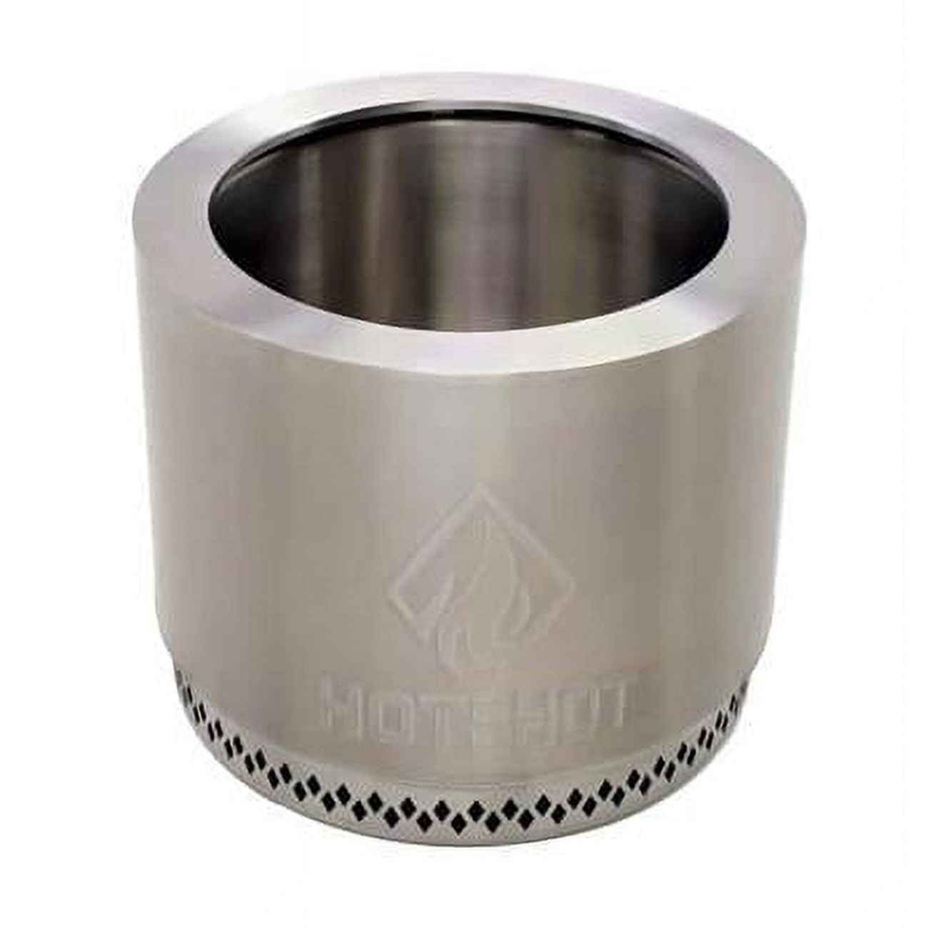 Silver Stainless Steel 15" Portable Wood Burning Fire Pit