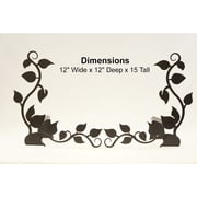 GHP Group Inc Design Specialties Ivy Black Steel Andiron L & R Set
