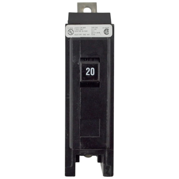 GHQ1020 Circuit Breaker 20 Amp 277V - 1-Pole Bolt-On Mount - Cutler Hammer GHQ Series - Electrical Panel Replacement - 14kA Interrupting Rating