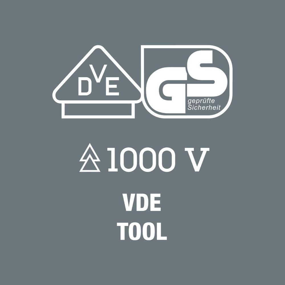 Wera Kraftform Plus VDE Insulated Screwdriver - Square Socket #2, 4 Inch Blade, 1000V Rated For Electricians & Pros