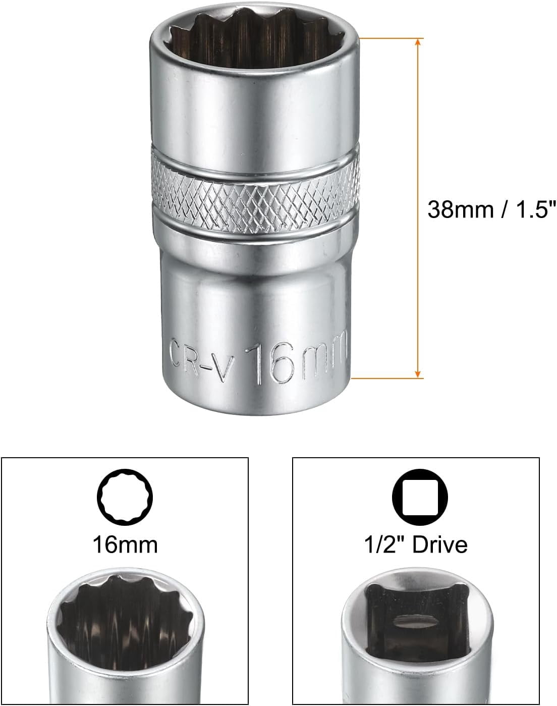 10-Piece Impact Socket Adapter Set – 3/8" Drive, 1/4" Hex Shank, CR-V Steel, For Power Drill To Impact Wrench Conversion