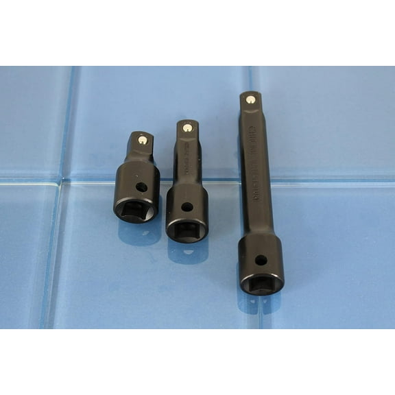 GHRTGR-1/2 Inch Drive Impact Extension Bar Set, Cr-V, 3 pc 2, 3, 5 Inch Length