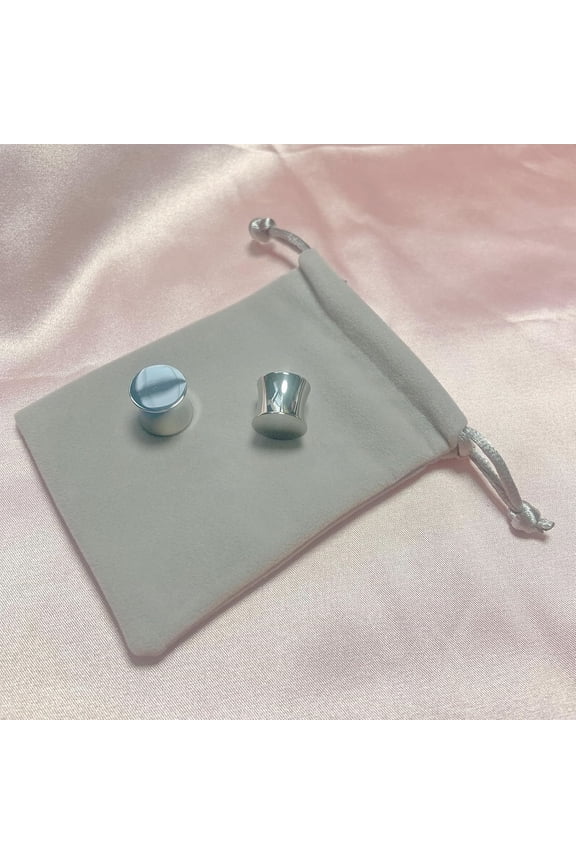 GHRTGR-1 Pair Solid Ear Plugs G23 Titanium Smooth Fit/Double Flared 16G-00G 12mm-16mm Gauges Plugs Stretching Set Stretcher Expander Women Men Body Piercing Jewelry