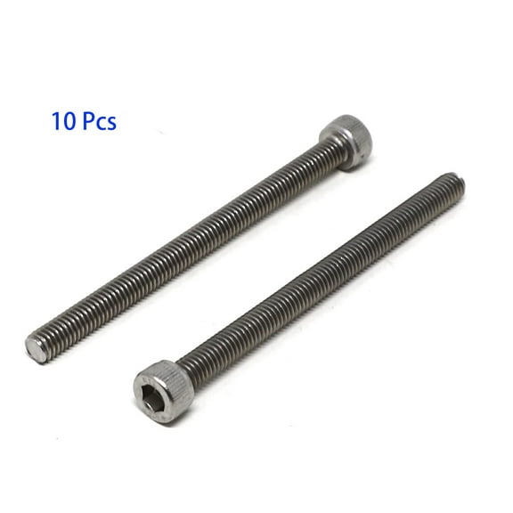 GHRTGR-10 Pcs M6 x 80mm Thread Pitch 1 mm Stainless Steel 304 Hex Socket Head Cap Screws Bolts Kit