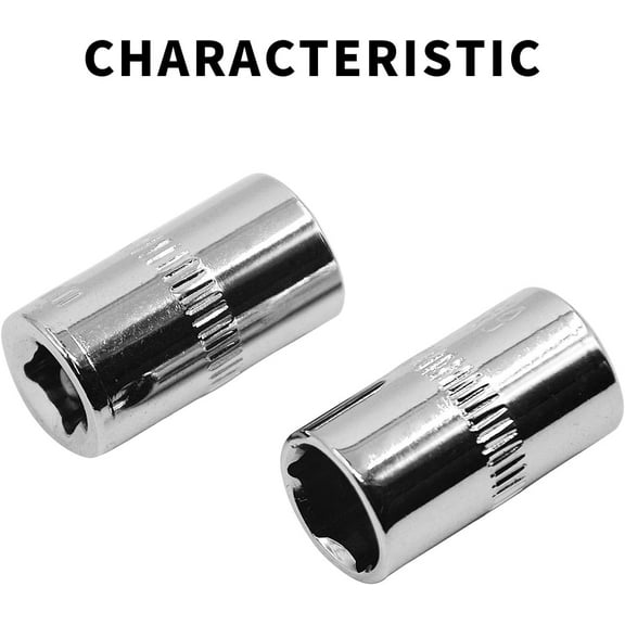 GHRTGR-10mm Sockets, 6 Point 1/4 Inch Drive Shallow Socket Set, 20Pcs