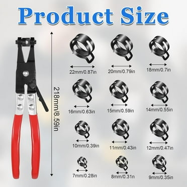 50x AMC Assorted Vacuum Fuel Hose Pinch Spring Clip Clamp Kit Pack Clips Clamps