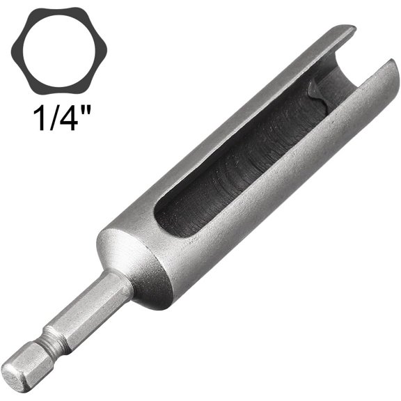 GHRTGR-12mm Nut Driver, 1/4" Quick-Change Hex Shank Slotted Drill Bit Socket Wrench Tool, 4 Inch Length
