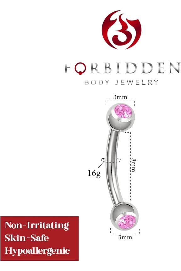 GHRTGR-16G Daith Earrings Surgical Steel Rook Eyebrow Earring Double Gem CZ Barbell Piercing Jewelry for Women Men