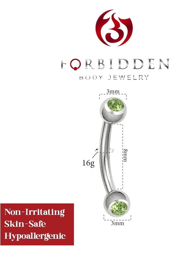 GHRTGR-16G Daith Earrings Surgical Steel Rook Eyebrow Earring Double Gem CZ Barbell Piercing Jewelry for Women Men