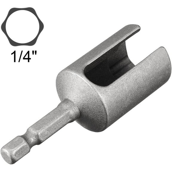 GHRTGR-17mm Nut Driver, 1/4" Quick-Change Hex Shank Slotted Drill Bit Socket Wrench Tool, 2.5 Inch Length