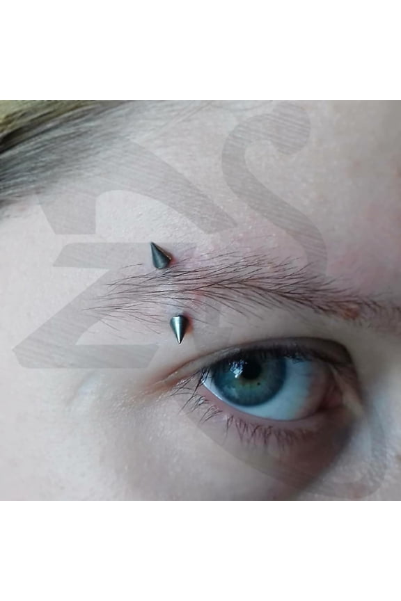 GHRTGR-18Pcs 16G Spike Eyebrow Piercing Jewelry, Curved Barbell Vertical Labret Lip Rings, Spike Tragus Helix Earrings Rook Nose Bridge Rings for Women Men