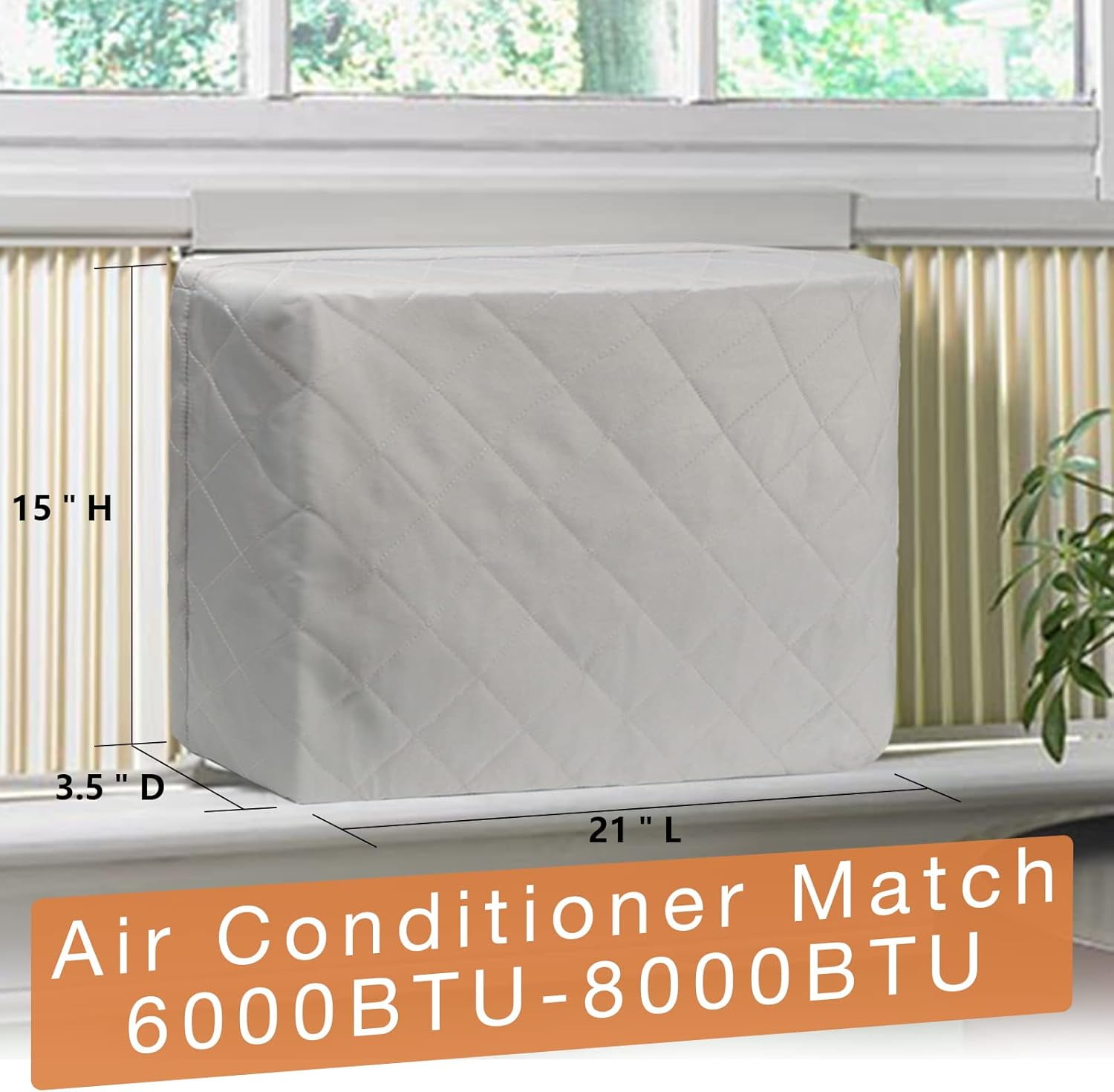 GHRTGR-2 Pack Indoor Air Conditioner Cover for Window Units, Inside ...