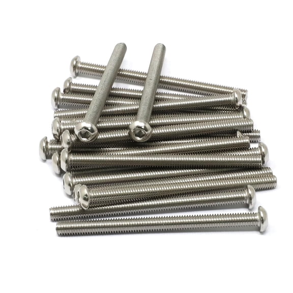 GHRTGR-20 Pcs M6 x 80mm Thread Pitch 1 mm Stainless Steel 304 Hex Socket Button Head Cap Screws Bolts Kit