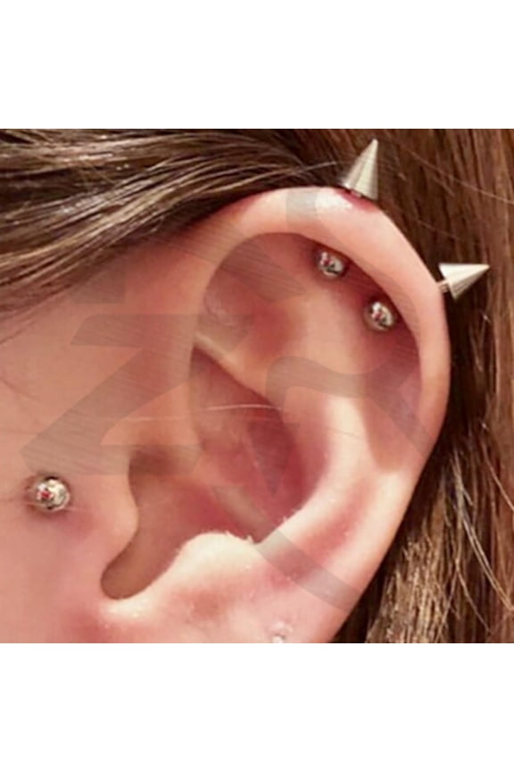 GHRTGR-20G Spike Nose Rings Studs, 18G Stainless Steel Spike Stud Earrings, 16G Septum Lip Rings Cartilage Tragus Helix Piercing for Women Men