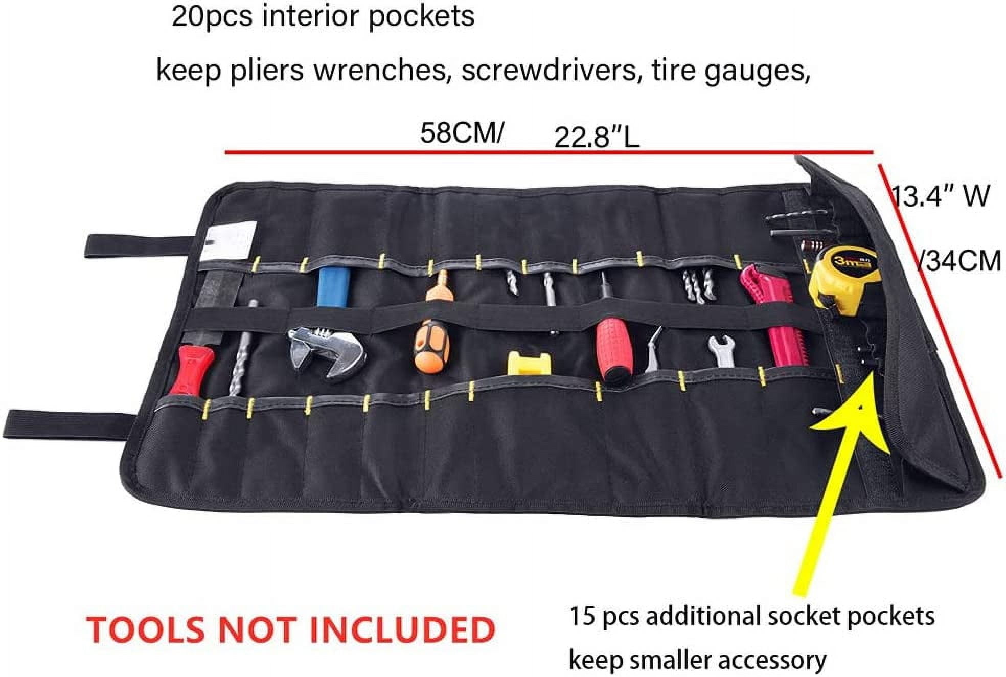 Socket Organizer Wrench Roll Up Tool Bag Socket Tool Roll