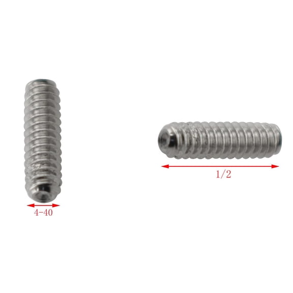 GHRTGR-25pcs 4-40 x 1/2" Stainless Steel Allen Head Hex Hexagon Socket Set Screws Cup Point with Hex Key Wrench