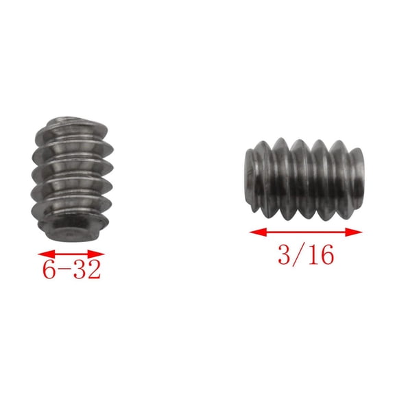 GHRTGR-25pcs 6-32 x 3/16" Stainless Steel Allen Head Hex Hexagon Socket Set Screws Cup Point with Hex Key Wrench