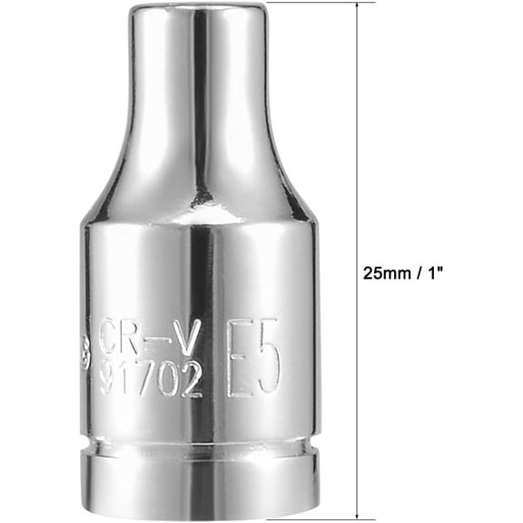 GHRTGR-2Pcs 1/4-inch Drive E5 External Torx Shallow Socket, Cr-V Drive Socket Steel for Auto Repairing and Household