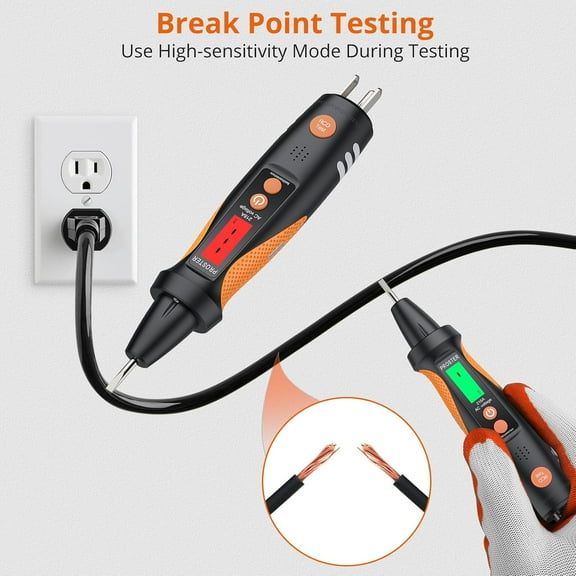 GHRTGR-2in1 Electrical Tester Kit - AC Non Contact Voltage Tester with GFCI Socket Tester, Non Contact Sensitivity 13-300V AC and 50-60Hz