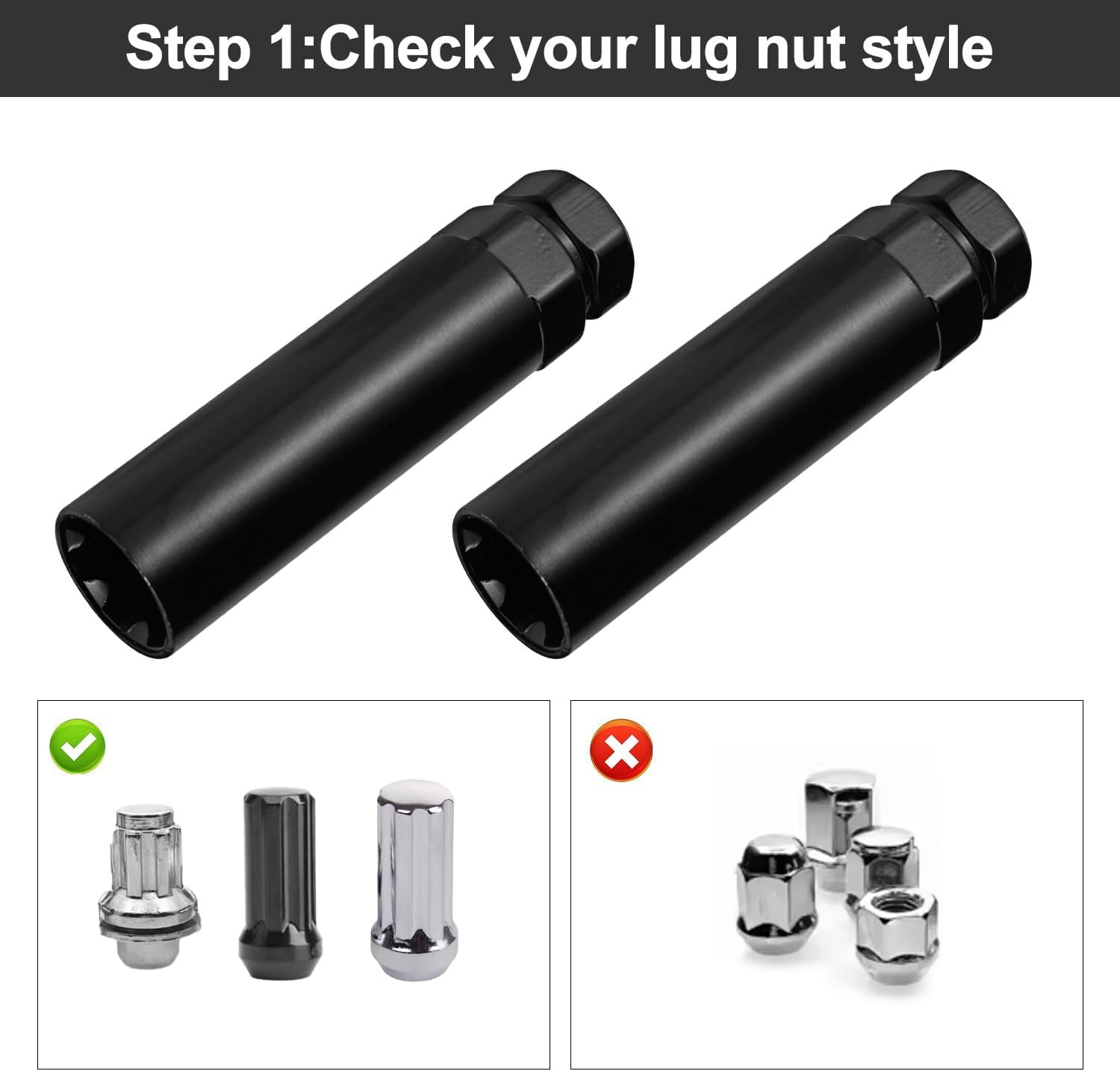 GHRTGR-2pcs Fuel Wheel Lug Lock Key, 7 Spline & 6 Spline Lug Nut Socket ...