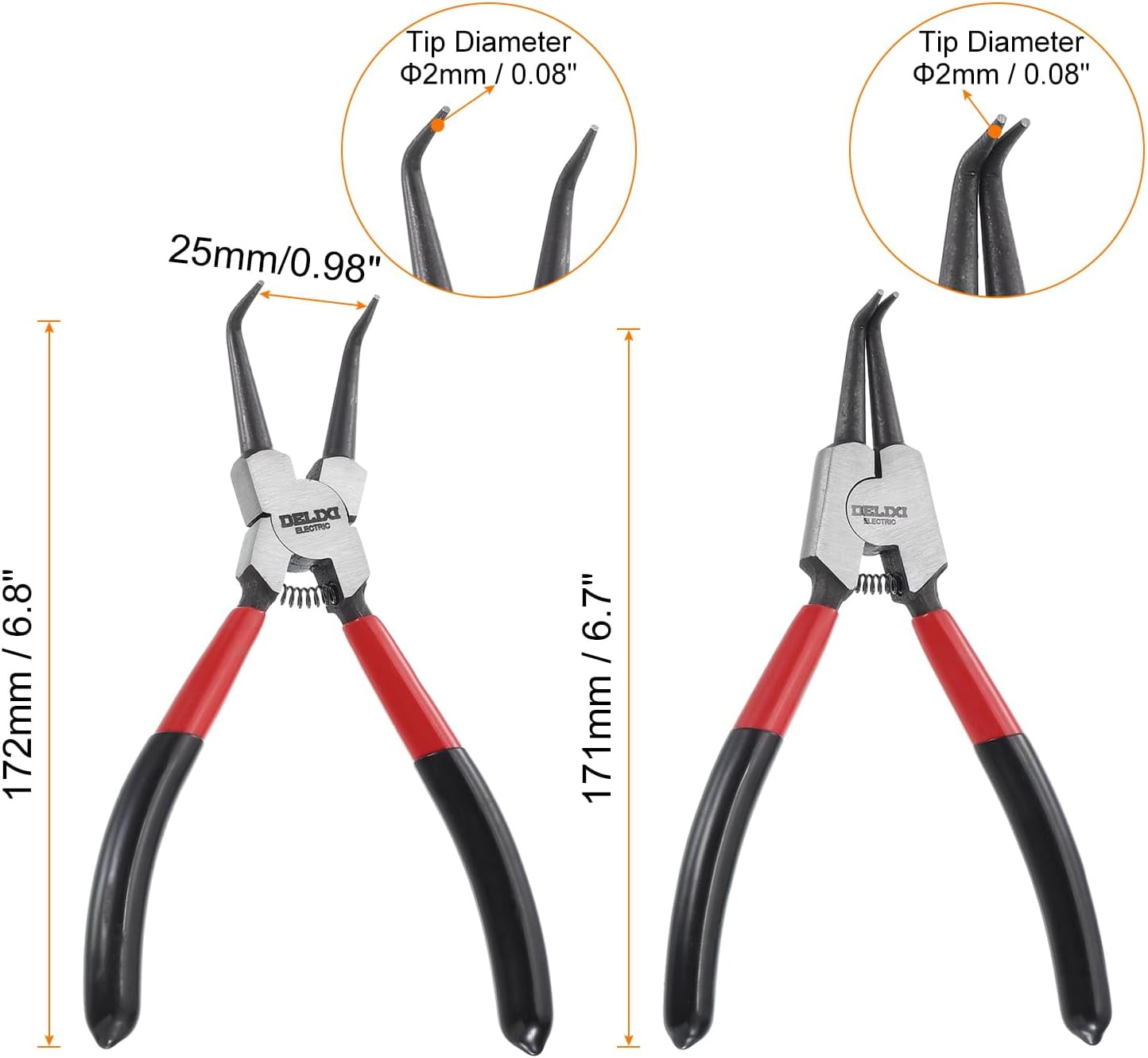 GHRTGR-2pcs Snap Ring Plier Set 7
