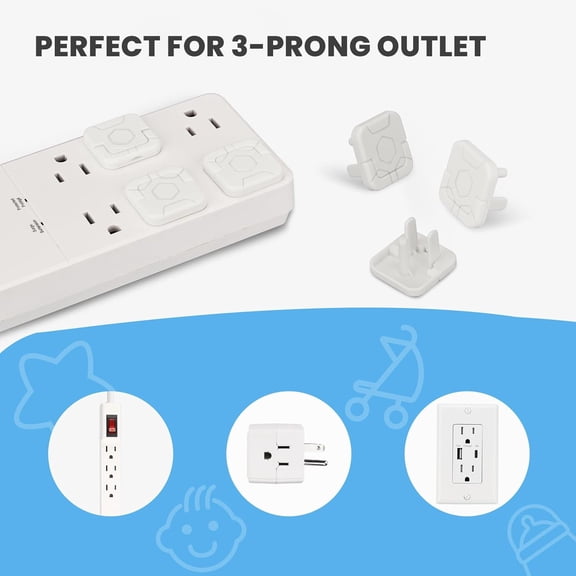 GHRTGR-32 Pack Outlet Covers Baby Proofing, Socket Covers with Hidden Pull Handle, Child Safety Outlet Covers