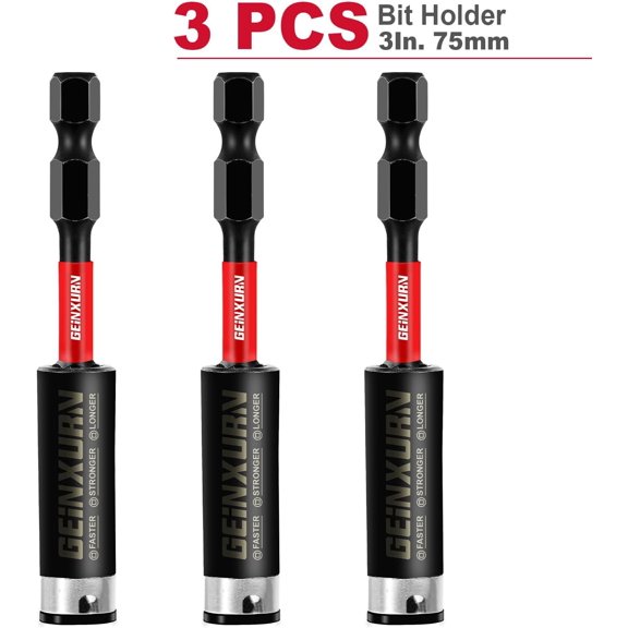 GHRTGR-3Inches Impact Magnetic Screwdriver Bit Holders, 3PACK Extension Socket Drill Bit Holder S2 Alloy Steel Hex Shank Quick-Change Drill Bit Guide