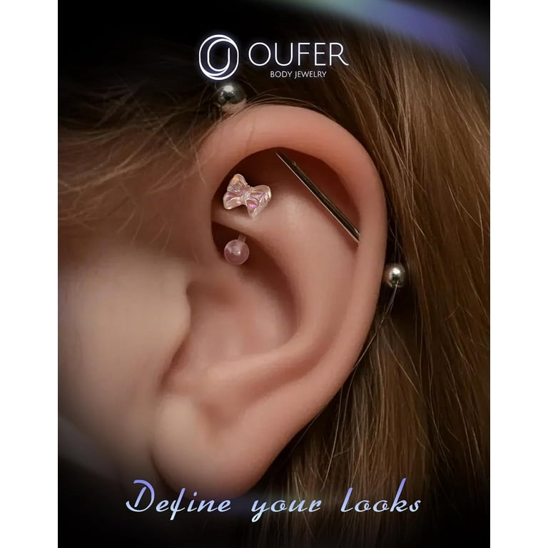 Plastic Daith Earrings 24pc Clear Plastic Piercing Retainers