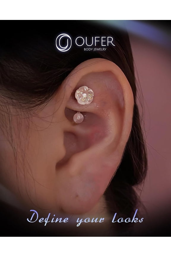 GHRTGR-3PCS Rook Piercing Jewelry, Plastic Piercings for Surgery, Clear Eyebrow Piercing Jewelry, 16G Eyebrow Rings, Clear Plastic Tragus Daith Rook Earrings for Work