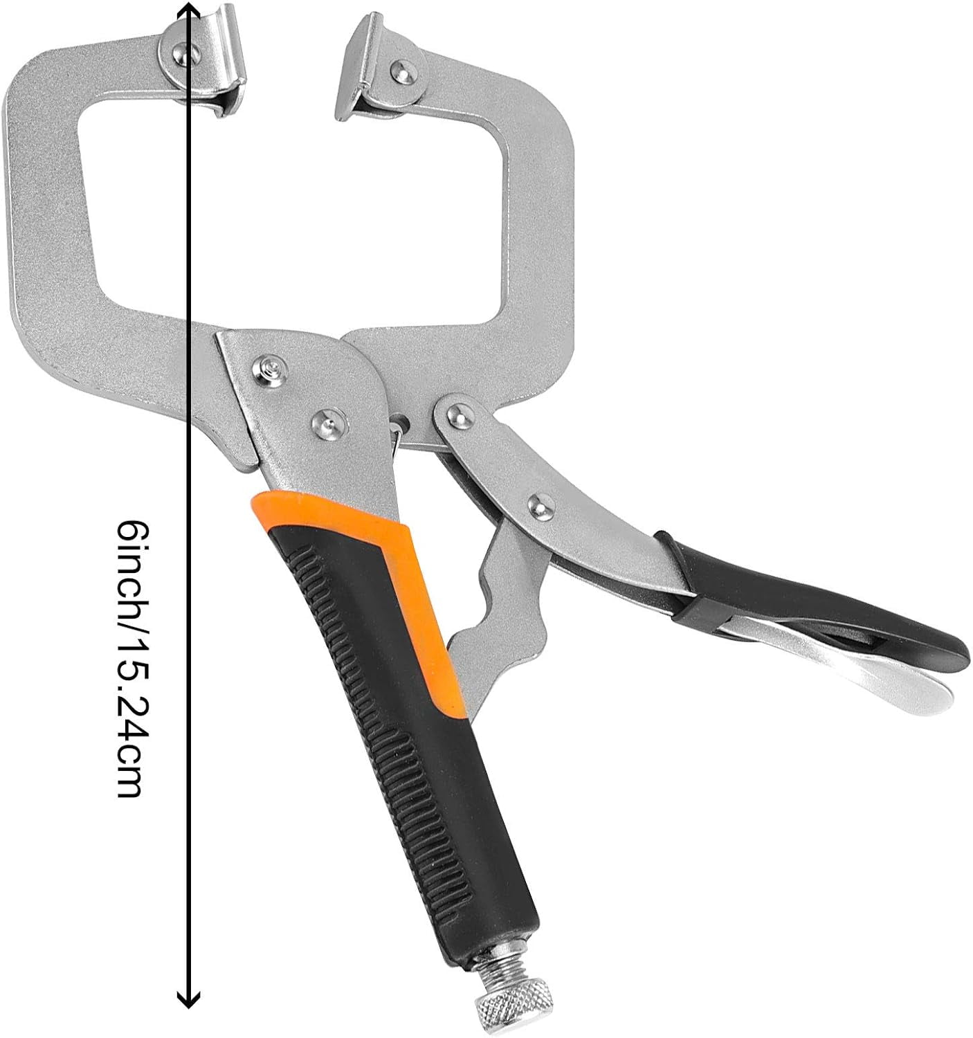 6-Pack 6 Inch C-Clamp Locking With Swivel Pads Heavy Duty Welding