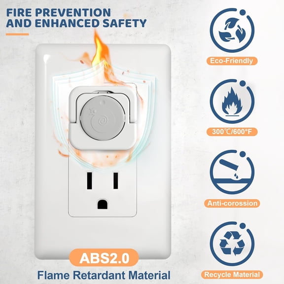 GHRTGR-45 Pack Baby Proofing Outlet Covers, Baby Proof Plug Covers with Hidden Pull Handle for Child Safety, Electric Socket Covers, Plug Protectors to Prevent Power Shock(Grey)