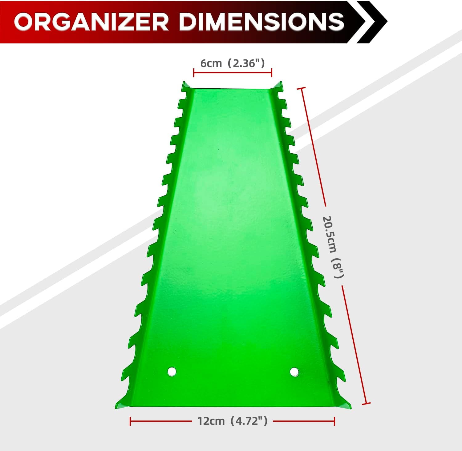 GHRTGR-52 Slots Metal Wrench Organizer, Wrench Holder Tray Set, Wall ...