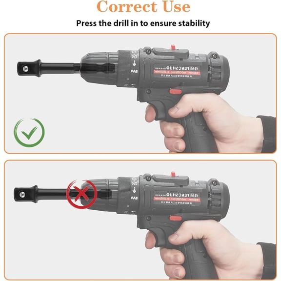 GHRTGR-5Packs 1/4" to 3/8" Drill Socket Adapter Kit - 3/8" Hex Shank Impact Adapter Set for Handle Nut Driver and Drill