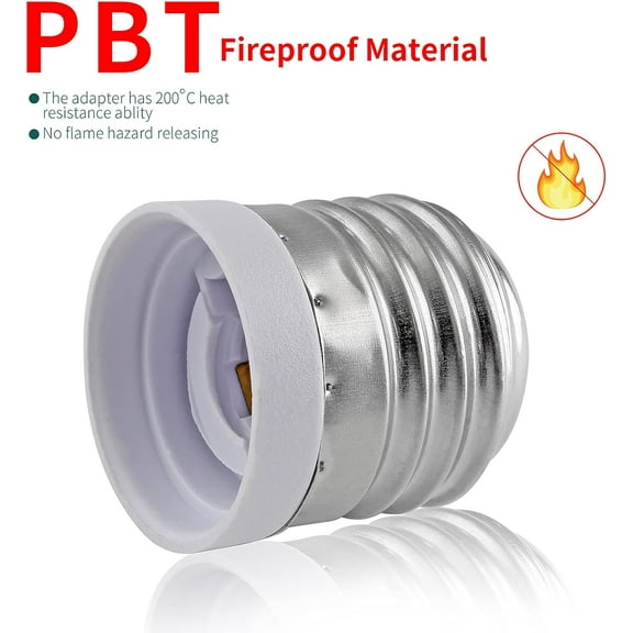 GHRTGR-6pcs E26 to E12 Adapter, Standard to Candelabra Base Adapter, LED Bulb Base Converter, E27 to E12 Socket Adapter, Maximum Wattage 60W & 120 Heat Resistant