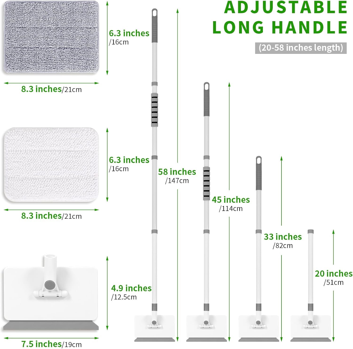 GHRTGR-Baseboard Cleaner Tool with Handle, Wall Cleaner Mop with ...