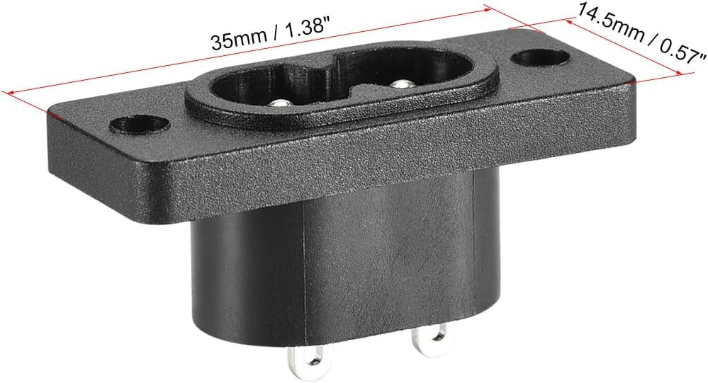 2 Adaptateurs De Panneau C8 - Fiche AC 250V 2.5A, 2 Axes, Module Entrée IEC (neuf, Uxcell)