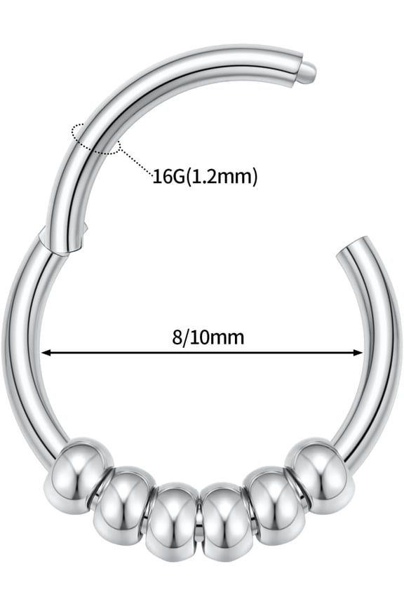 GHRTGR-Conch Jewelry 16 Gauge Earrings Nose Hoops Surgical Steel Septum Ring Nose Rings Hoops for Men Women Daith Earring Cartilage Tragus Rook Ear Lobe Piercing Jewerly