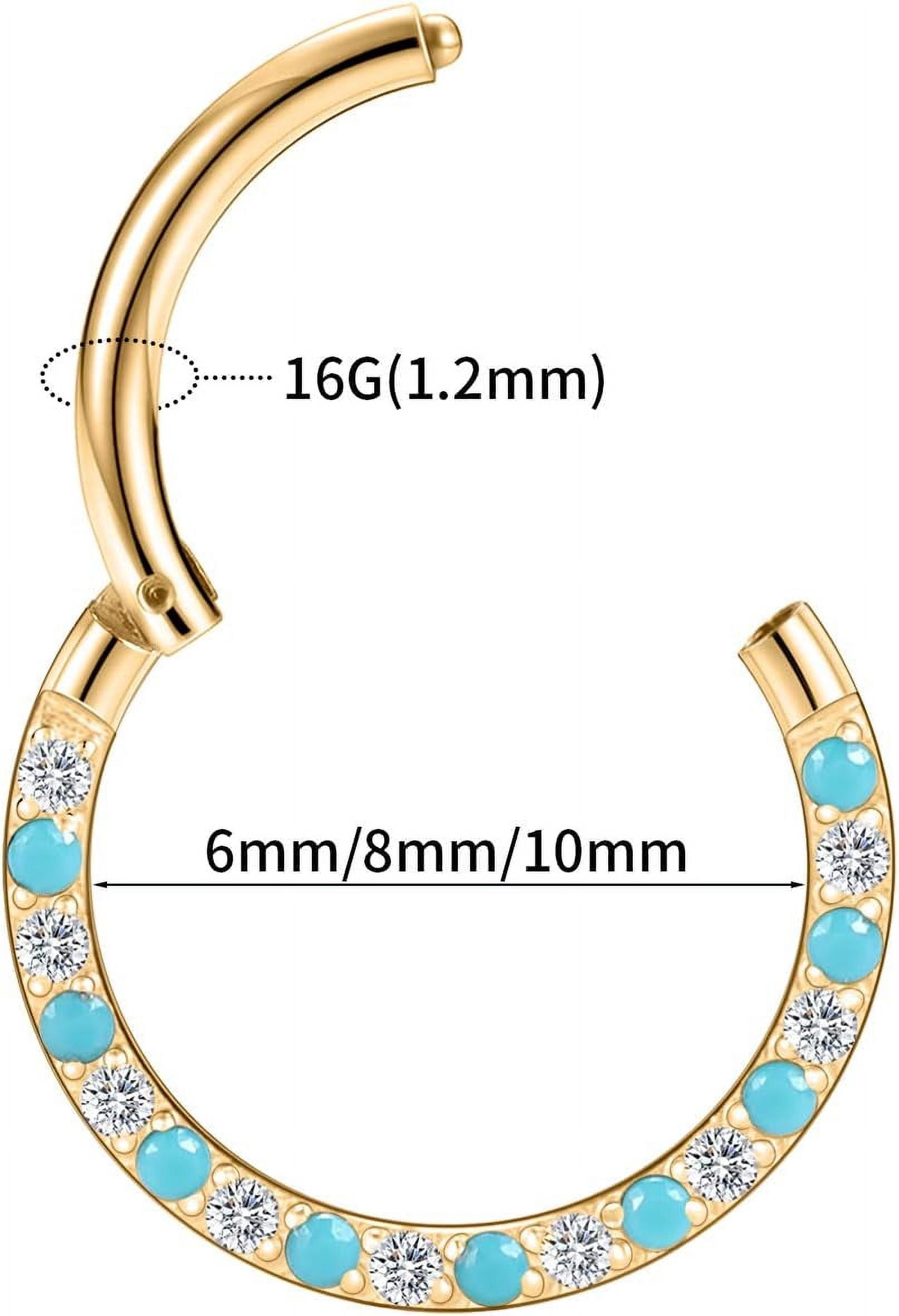 Percing Nez Anneau Septum En Acier Inoxydable Cz Élégante Clicker Yves Rocher