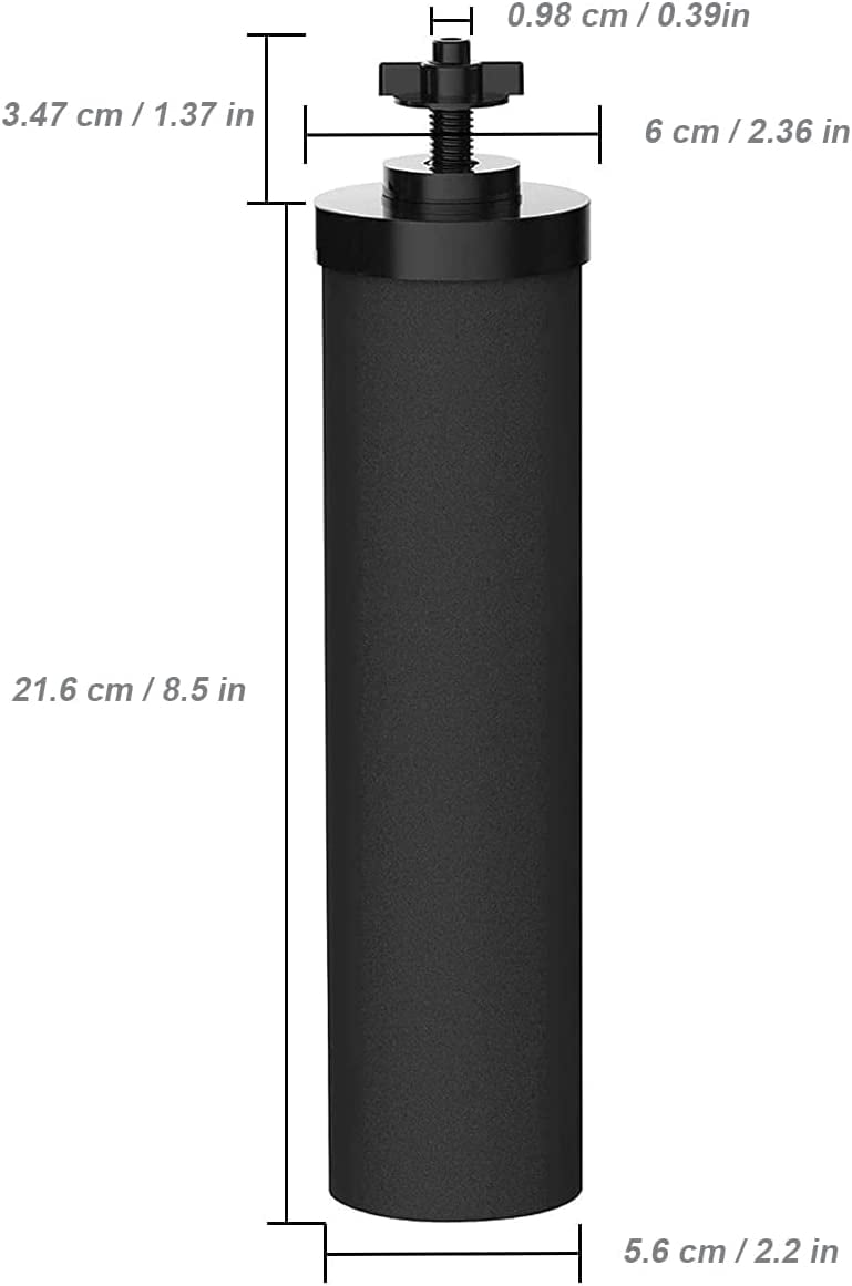 GHRTGR-Huining 2PCS Black Water Filters - Household Gravity Water Filter System - Compatible With Berkey