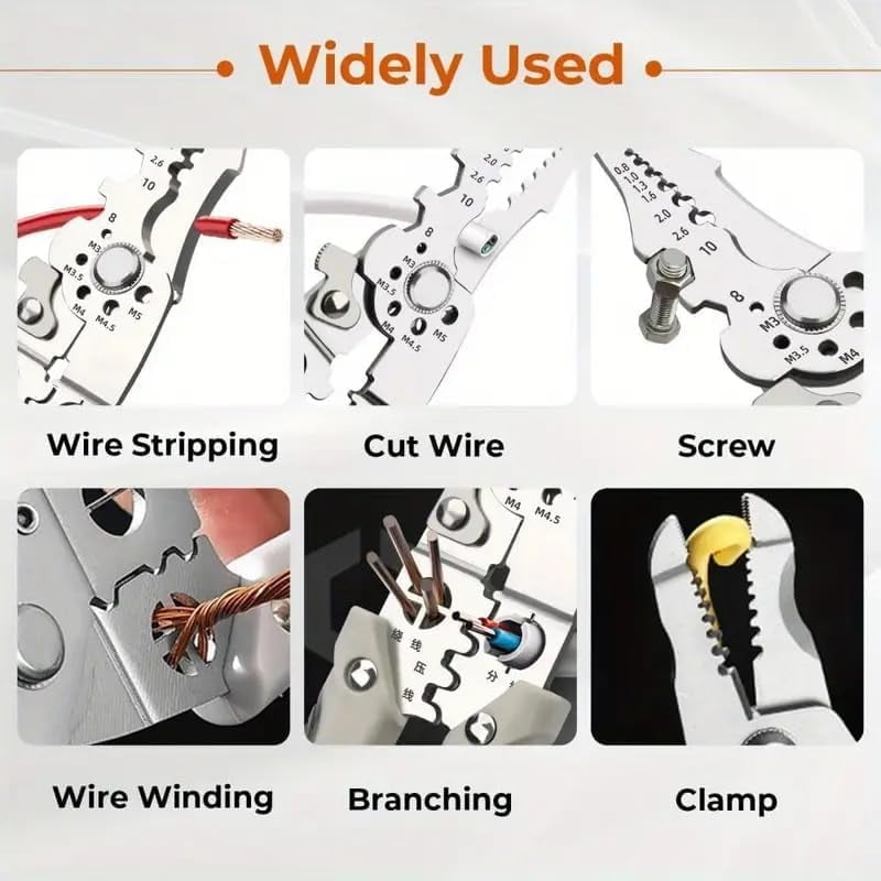 8 In 1 Wire Stripper Plier, Multifunctional Wire Stripper Plier - Foto 5