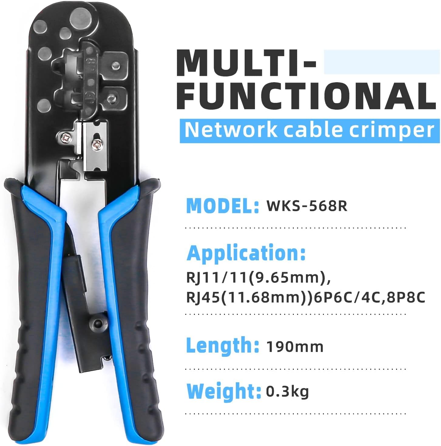 GHRTGR-Network Crimper,Cable Stripper Cutter - RJ11 RJ12 RJ45 6P6C/4C ...