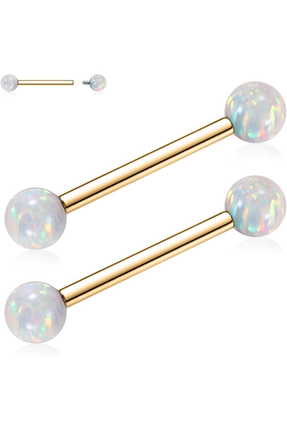 GHRTGR-Pair 14G 16G G23 Solid Titanium Shield Nipple Rings Nipple Barbell Internally Threaded Nipple Jewelry Tongue Piercing Bridge Piercing Jewelry 12mm-18mm