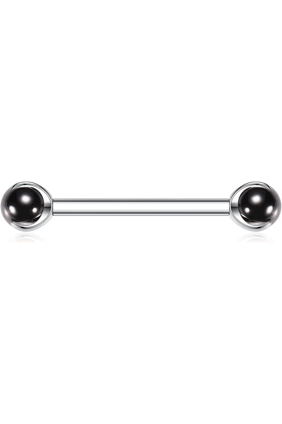 GHRTGR-Pair 14G 16G G23 Solid Titanium Shield Nipple Rings Nipple Barbell Internally Threaded Nipple Jewelry Tongue Piercing Bridge Piercing Jewelry 12mm-18mm