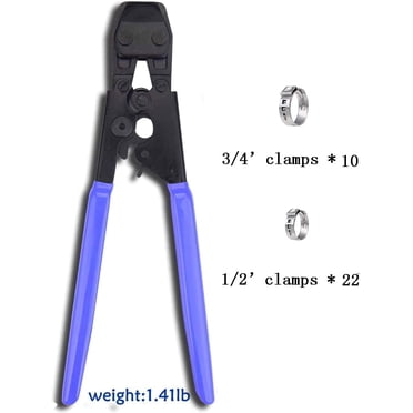 PEX Crimping Tool Cinch Clamp Tools For Fastening Stainless Clamps Sizes From 3 8 Inch 1 Inch