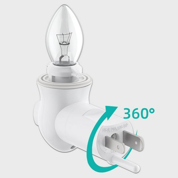 GHRTGR-Plug in Night Light Module,Wall Light Plug with ON/Off Switch,E12 Base Socket for Himalayan Crystal Salt Night Light,Wall Light (with Thread Gasket)