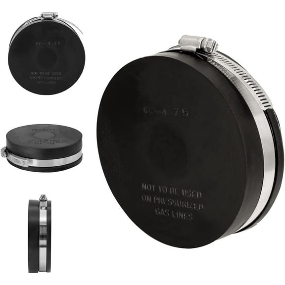 GHRTGR-QC-4.75 4-in. Qwik Cap Schedule 40 PVC Pipe Socket Cap Slip Hub Elbow, Tee, and Cleanout