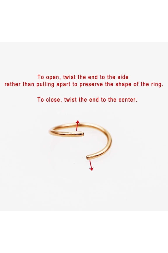 GHRTGR-Seamless Nose Rings Hoop Septum Ring Piercing Earrings for Women for Helix Daith Rook Tragus Conch Lip Men's Body Jewelry 22g/20g/18g - 6mm/8mm/10mm/12mm - Silver/Gold/Rose Gold