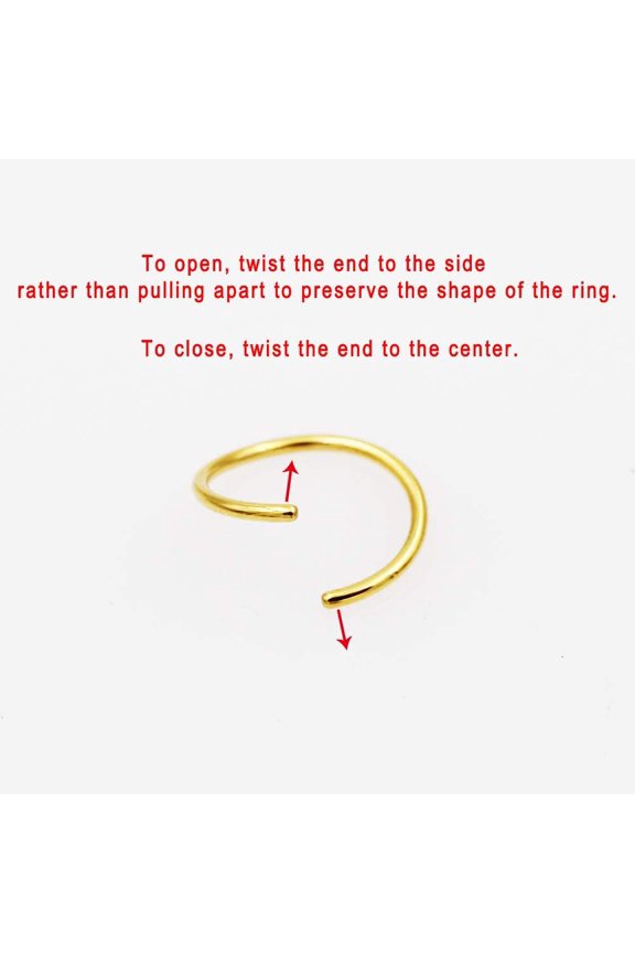 GHRTGR-Seamless Nose Rings Hoop Septum Ring Piercing Earrings for Women for Helix Daith Rook Tragus Conch Lip Men's Body Jewelry 22g/20g/18g - 6mm/8mm/10mm/12mm - Silver/Gold/Rose Gold