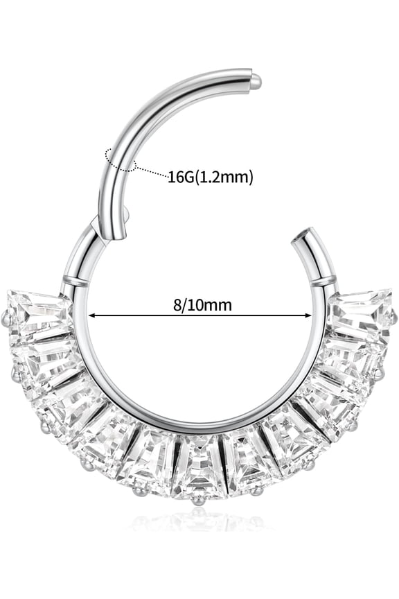 GHRTGR-Septum Jewelry 16G 316L Surgical Steel Septum Ring Nose Rings Hoops for Men Women Septum Piercing Jewelry Daith Earring Cartilage Tragus Rook Ear Lobe Piercing Jewerly